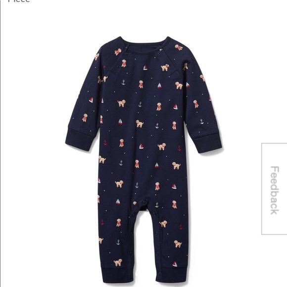 Janie & Jack -BABY PUPPY AT SEA 1-PIECE 3-6 +6-12 - Picture 2 of 2